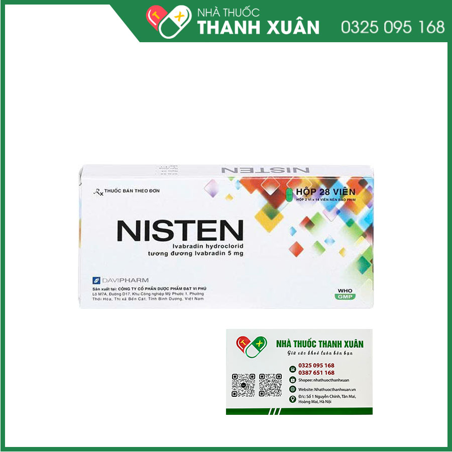 Nisten 5mg thuốc điều trị bệnh mạch vành, đau thắt ngực